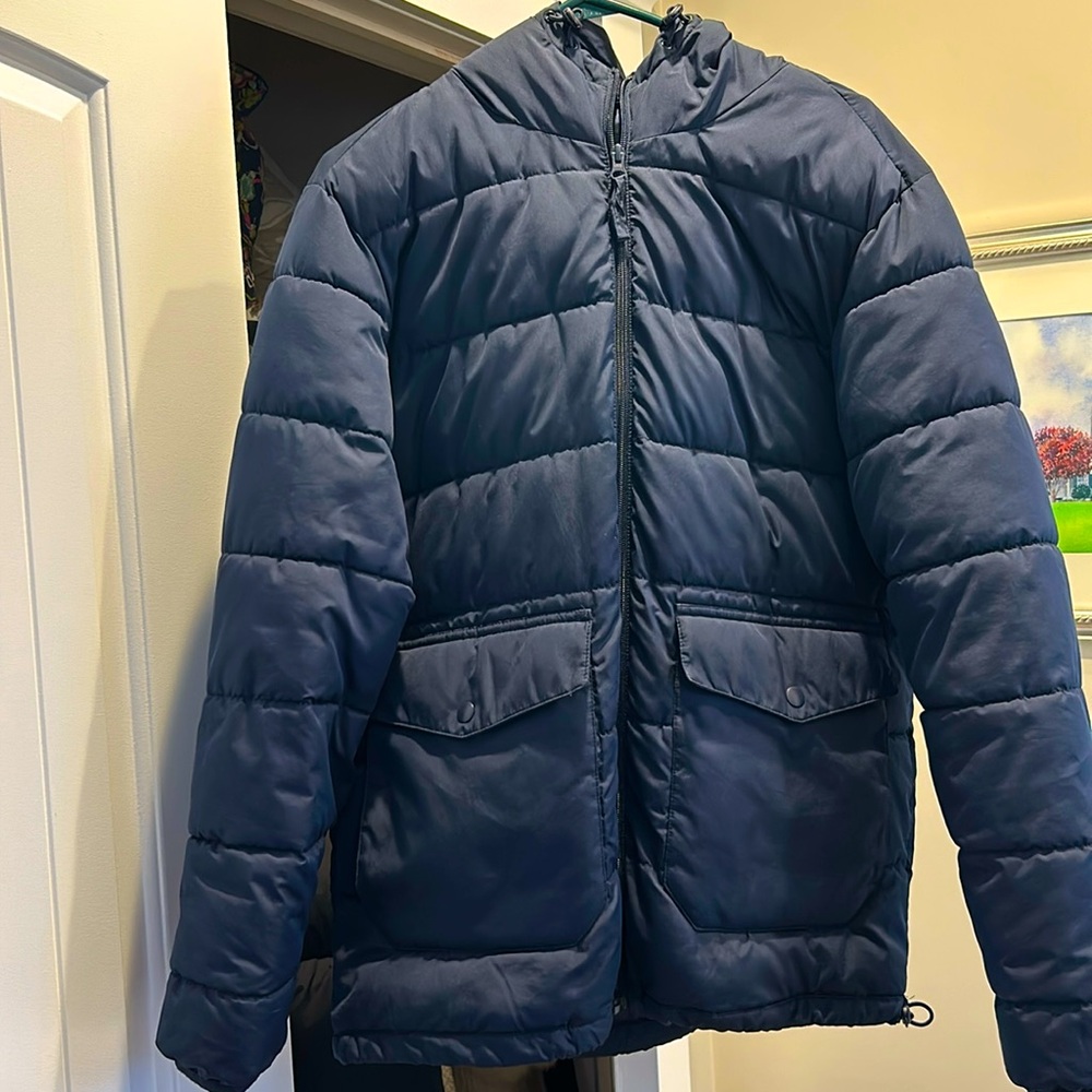 Men’s Navy Puffer Coat from Old Navy